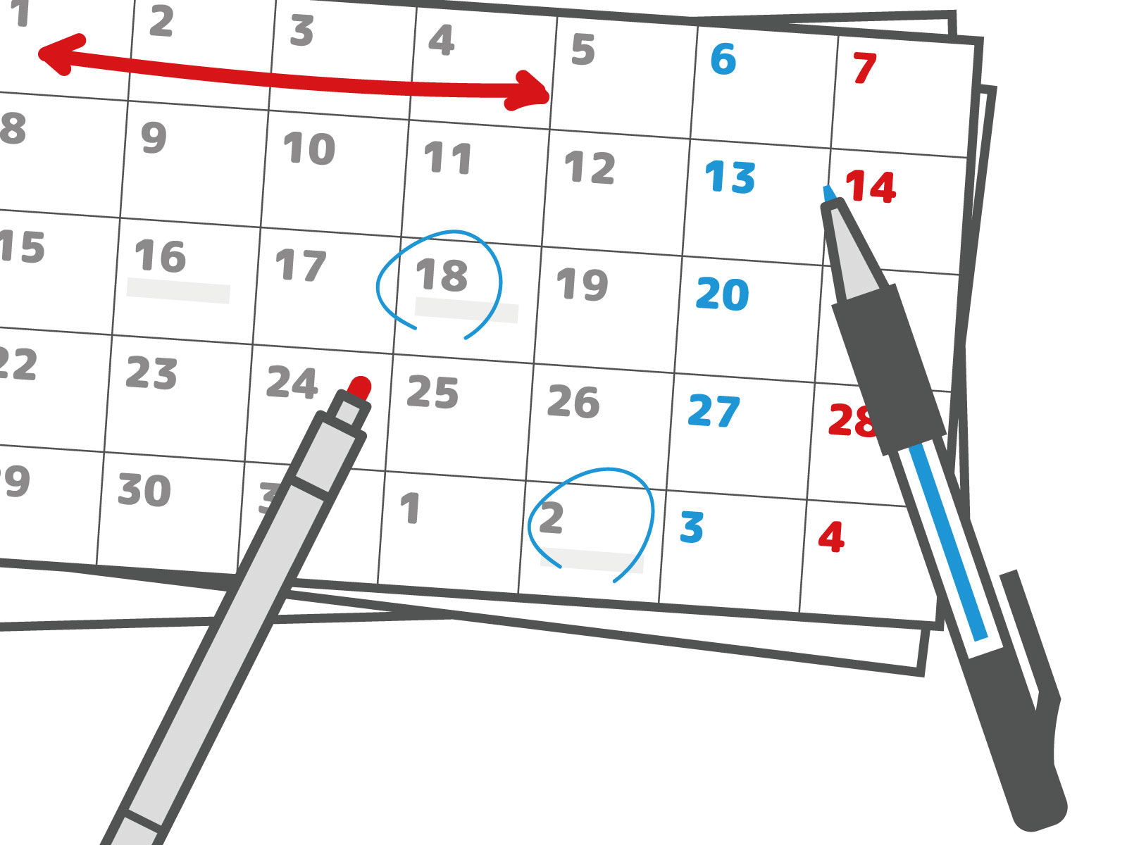 引越しの安い曜日・日程カレンダー